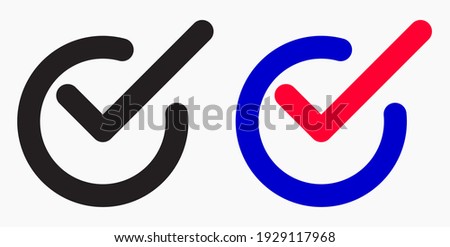 Icon ok. Okay icon. Confirmation of action. Checkbox. Choice. Vector icon.