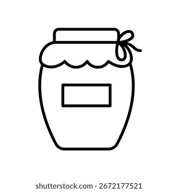 Icono de un viejo tarro de mermelada para almacenar alimentos