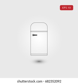 Icon of the old refrigerator