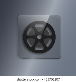 Icon of old tape spool