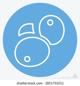 Icon Olive - Blue Eyes Style - Simple illustration, Editable stroke, Design template vector, Good for prints, posters, advertisements, announcements, info graphics, etc.