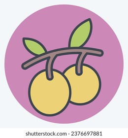 Icon Olive Oil. related to Fruit and Vegetable color mate style. simple design editable. simple illustration