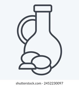 Icon Olive Oil. related to Healthy Food symbol. line style. simple design illustration