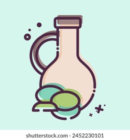 Icon Olive Oil. related to Healthy Food symbol. MBE style. simple design illustration
