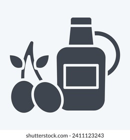 Icon Olive Oil. related to Spain symbol. glyph style. simple design editable. simple illustration
