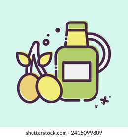 Icon Olive Oil. related to Spain symbol. MBE style. simple design editable. simple illustration