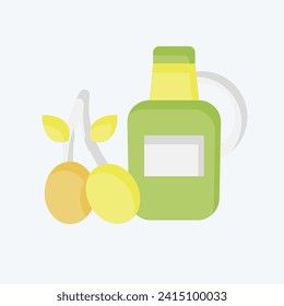 Icon Olive Oil. related to Spain symbol. flat style. simple design editable. simple illustration