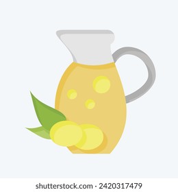 Icon Olive Oil. related to Vegan symbol. flat style. simple design editable. simple illustration