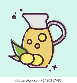 Icon Olive Oil. related to Vegan symbol. MBE style. simple design editable. simple illustration