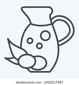 Icon Olive Oil. related to Vegan symbol. line style. simple design editable. simple illustration