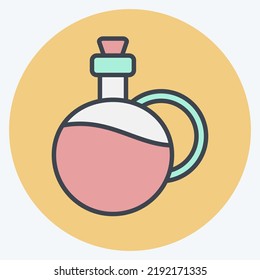 Icon Olive Oil. suitable for education symbol. color mate style. simple design editable. design template vector. simple illustration