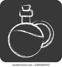 Icon Olive Oil. suitable for education symbol. chalk Style. simple design editable. design template vector. simple illustration