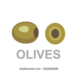 icon Olives whole and in section
