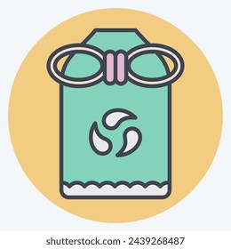 Icon Omamori. related to Japan symbol. color mate style. simple design illustration.
