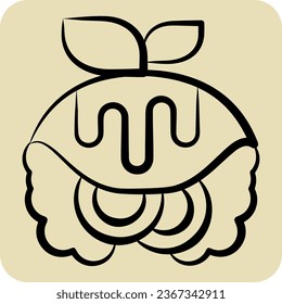 Icon Omelette. related to Breakfast symbol. hand drawn style. simple design editable. simple illustration