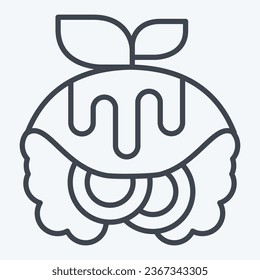 Icon Omelette. related to Breakfast symbol. line style. simple design editable. simple illustration