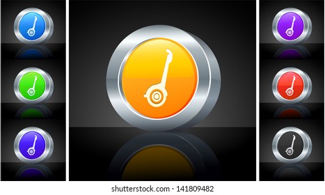 Symbol auf 3D-Taste mit der Metallic Rim Original-Illustration 