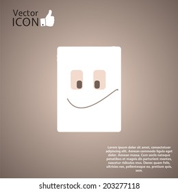 Icon on the background. Made in vector