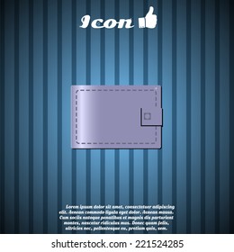 Icon on a background of a purse. Made in vector