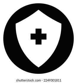 The icon on black background. Healthy truth, heart, body.