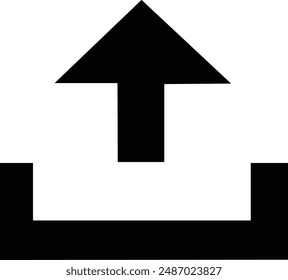 : icono en el Cargar negro icono aislado en blanco