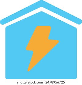icon on a button power house thunder house electricity house