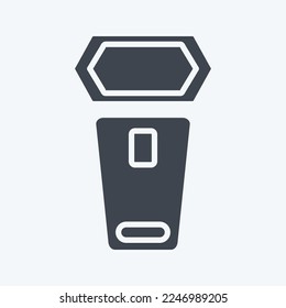Icon On Camera Lighting. related to Photography symbol. glyph style. simple design editable. simple illustration