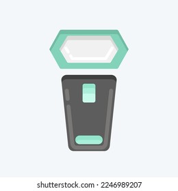 Icon On Camera Lighting. related to Photography symbol. flat style. simple design editable. simple illustration