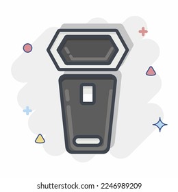 Icono De La Iluminación De La Cámara. relacionado con el símbolo de la fotografía. Estilo Cómico. diseño simple editable. ilustración simple