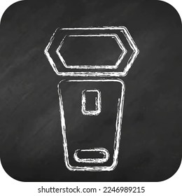 Icon On Camera Lighting. related to Photography symbol. chalk style. simple design editable. simple illustration