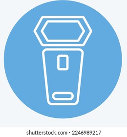 Icon On Camera Lighting. related to Photography symbol. blue eyes style. simple design editable. simple illustration
