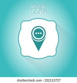 Icon on the dialog background. Flat design style. Made in vector