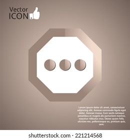 Icon on the dialog background. Made in vector