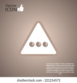 Icon on the dialog background. Made in vector