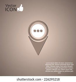 Icon on the dialog background. Made in vector