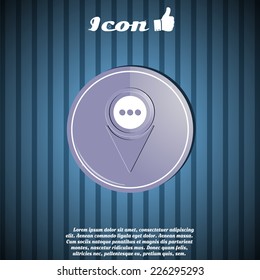 Icon on the dialog background. Made in vector