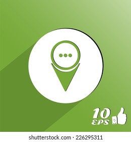 Icon on the dialog background. Made in vector
