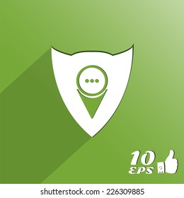 Icon on the dialog background. Made in vector