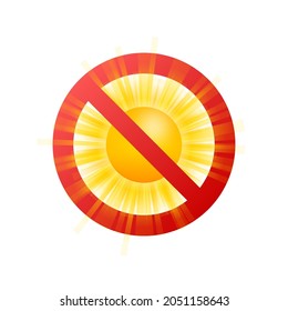 Icono en el fondo de la luz. Icono de vector de línea. Icono sin sol sobre fondo claro.