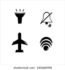icon on mobile phone. Simple flat vector icons set on white background