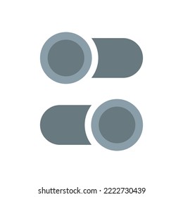 Icon on and off. Designation of parameter activity, on web and mobile devices. Isolated vector illustration on white background.