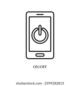 Icon a on off, isolated against a clean background.