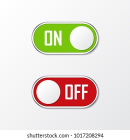 On Off Toggle Switch Buttons Material Stock Vector (Royalty Free ...