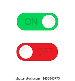 Turn On Turn Off Swipe Buttons Stock Vector (Royalty Free) 1836385609