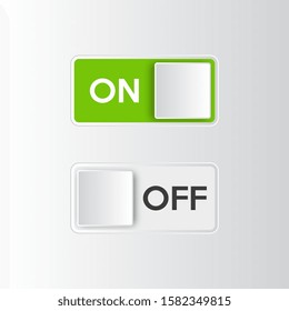 Icon On and Off toggle switch button. Vector illustration.