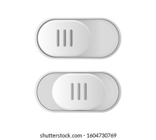 Icon On and Off toggle switch button. Vector illustration.