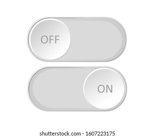 Icon On and Off toggle switch button. Vector illustration.