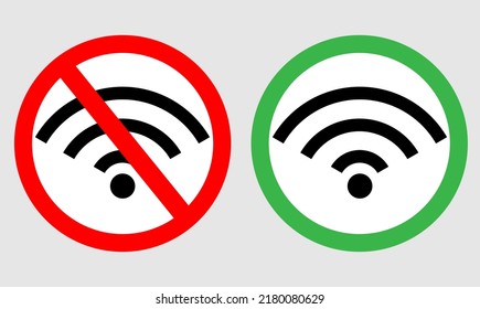 Icon of on and off wifi signal