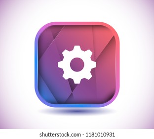 Icon on the round glass button