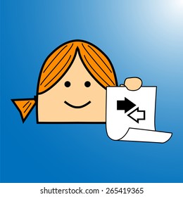 The icon on the sheet of paper